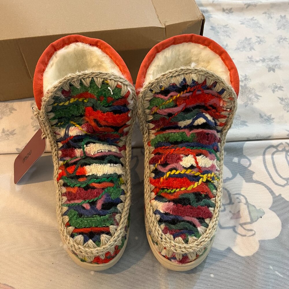 Mou Ethnic Style Woven Snow Boots - Picture 7 of 7
